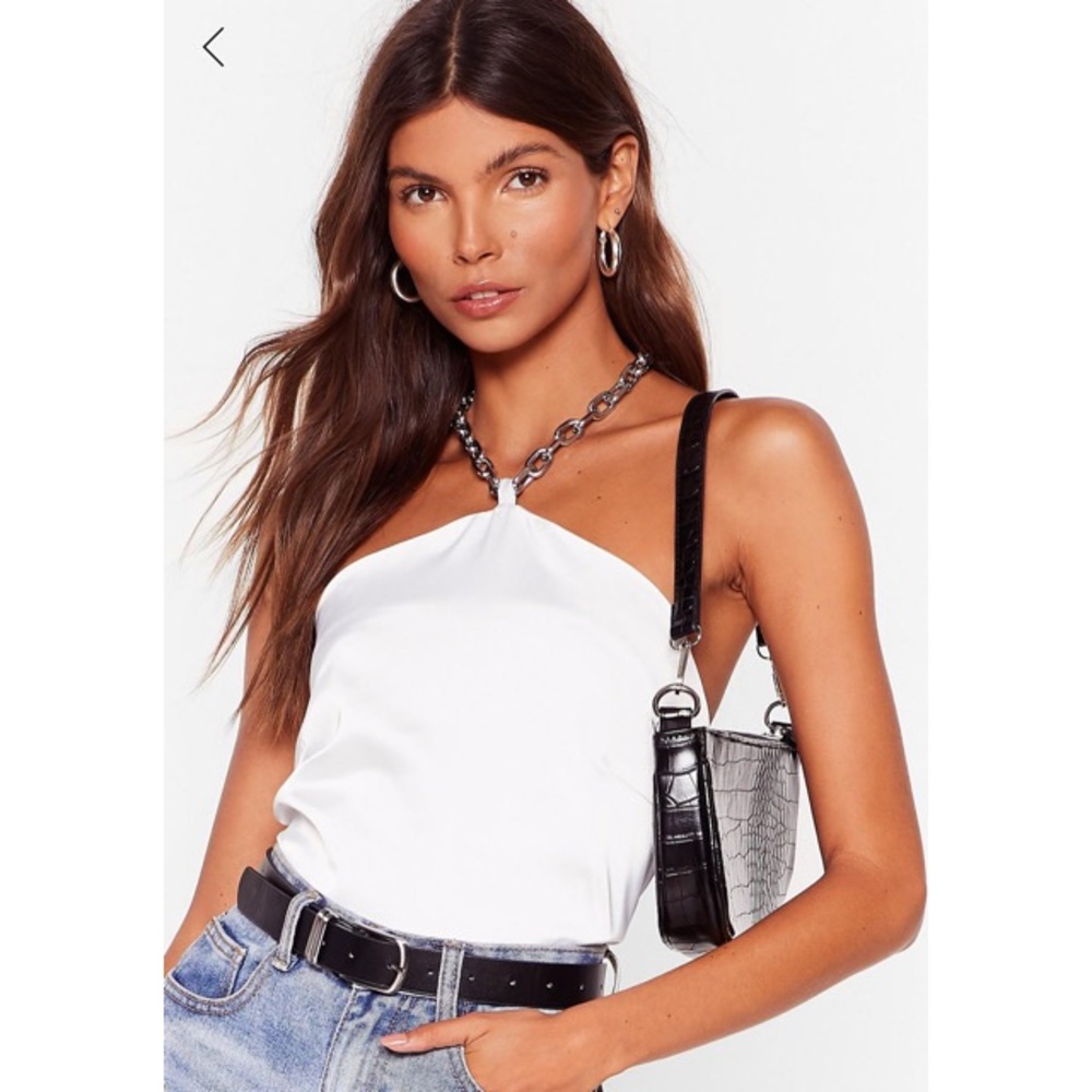 Satin Chain Halter Top BRAND NEW with TAGS